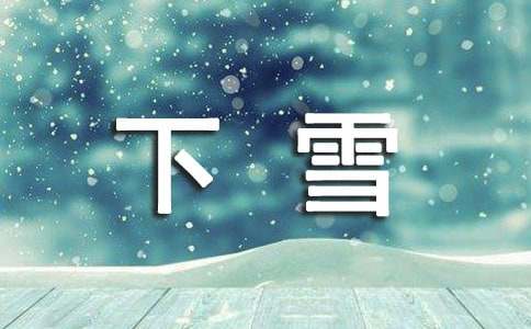 下雪了小班教案