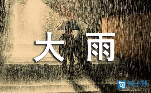 经典形容大雨的句子16句